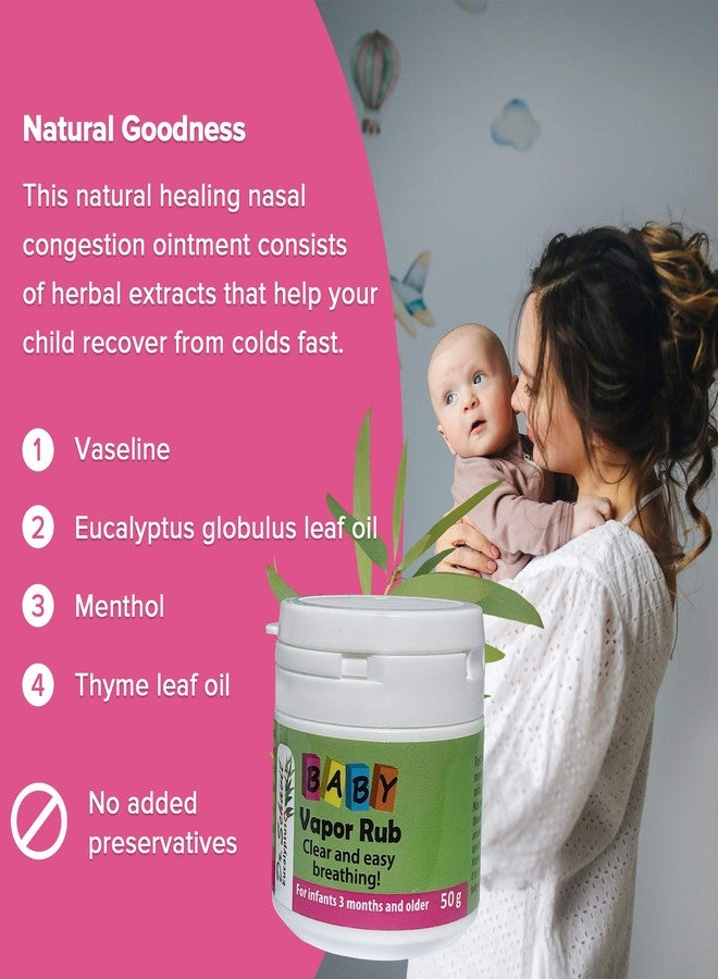 DR. SCHAVIT Baby Soothing Chest Rub. Vapor Rub – Nasal Congestion Balm for Infant, Baby, Toddler – Natural Healing Nose Congestion Relief, Colds, Flu – Herbal Eucalyptus, Menthol, Thyme (1.7oz) - Image 4